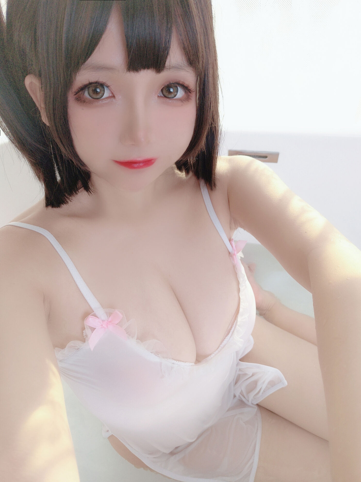 日奈娇 NO.043 湿身小白裙-白纱裙自拍[21P]插图9